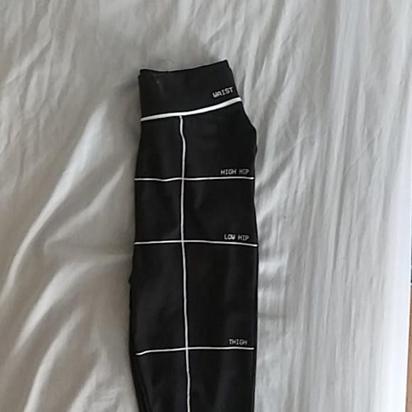 Black linen detail leggings - Picture 8 of 8